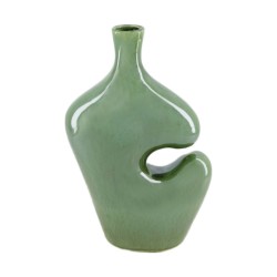 Vase Abstrait Vert En...