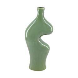 Vase Abstrait Vert En...