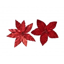 Poinsettia Velours Sur Clip...