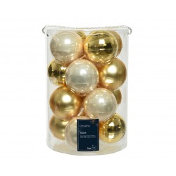 Boite De Boules Or En Verre...
