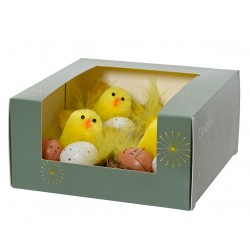 Boite De 4 Poussin Dans Nid...