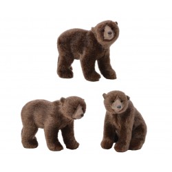 Ours Peluche Brun/Brun Mele...