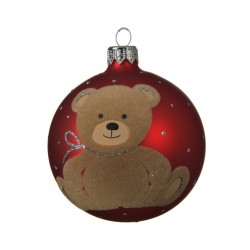 Boule Teddy Bear Rouge Ø8...