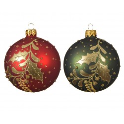 Boule Houx Rouge/Vert En...