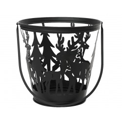 Brasero Fer Noir 38X38X76...