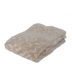 Plaid Feuilles Beige...