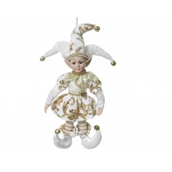 Elfe Bonnet Bouffon Blanc...