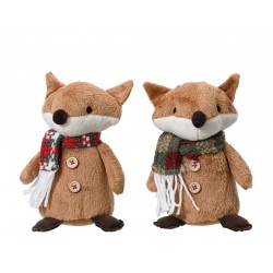 Peluche Renard Écharpe Brun...