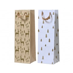 Sac Cadeau Renne/Sapin Or...