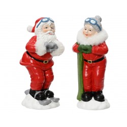 Couple De Noel Ski Rouge En...