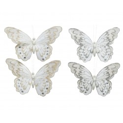 Papillon X2 Sur Clip Blanc...