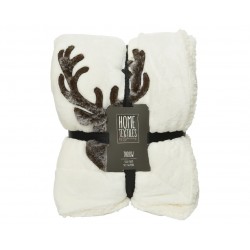 Plaid Cerf Blanc Chaud En...