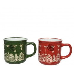 Mug Village Rouge/Vert En...