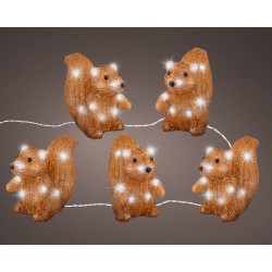 Ecureuil Led Marron/Blanc...