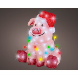 Cochon Led Rose/Blanc Froid...