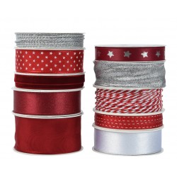 Ruban Rouge/Argent En...