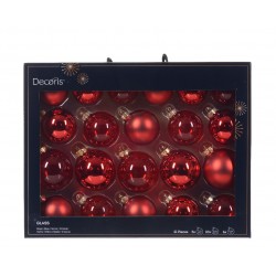 Boite De 21 Boules Rouge En...