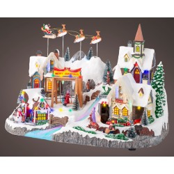 Scène Traineau Du Père Noël...