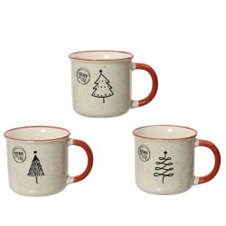 Mug Sapin Blanc/Rouge En...