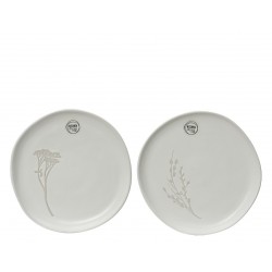 Assiette Feuille Et Fleur...