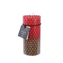 Bougie Pilier Pois Rouge...