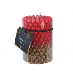 Bougie Pilier Pois Rouge...