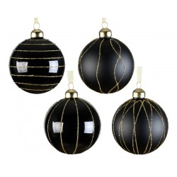 Boule Ligne Noir En Verre...