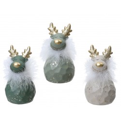 Cerf +Boa Vert/Crème En...