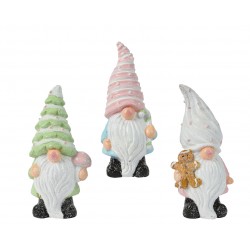 Gnome Sucré Argent/Bleu H17...