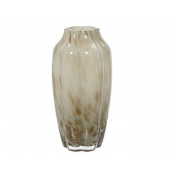 Vase Laiteux Blanc/Marron...