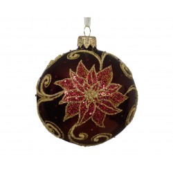 Boule Poinsettia Bordeaux...