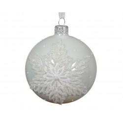 Boule Étoile Blanc En Verre...