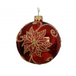 Boule Poinsettia Rouge En...