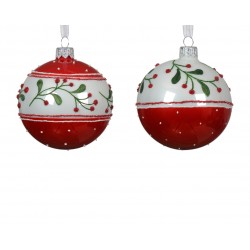 Boule Baies Rouge En Verre...