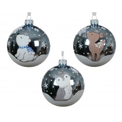 Boule Animaux Bleu Glace Ø8...