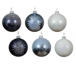 Boule Perle Bleu/Blanc Ø8...