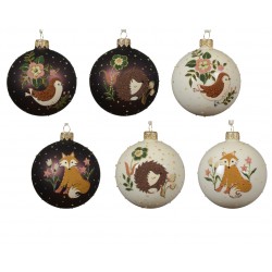 Boule Blanc/Marron En Verre...