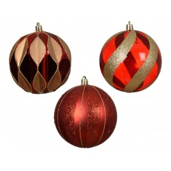 Boule Decoré Rouge/Or En...