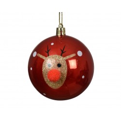 Boule Cerf Rouge/Or Ø8 En...