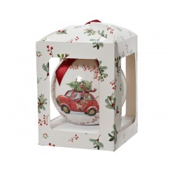 Boule Voiture+Noeud Blanc...