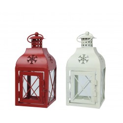 Lanterne Blanc/Rouge En Fer...