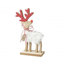 Renne Fourrure Sur Socle...
