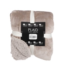 Plaid Polaire Mardy Beige...