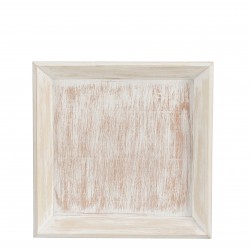 Plateau Carré Blanc En Bois...
