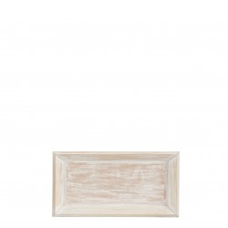 Plateau Carré Blanc En Bois...