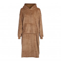 Poncho Hoodie Beige En...