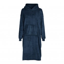 Poncho Hoodie Bleu En...