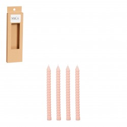 Cierges Twist X4 Rose En...