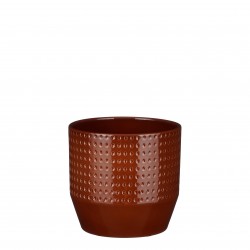 Pot Nola Relief Rond Marron...