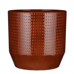 Pot Nola Relief Rond Marron...
